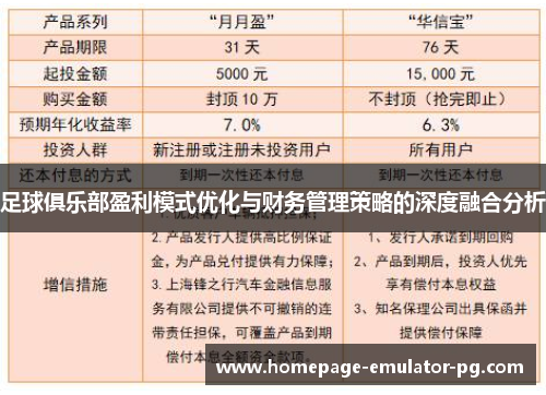 足球俱乐部盈利模式优化与财务管理策略的深度融合分析